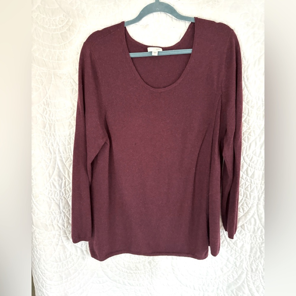 J. Jill Deep Red Knit Top